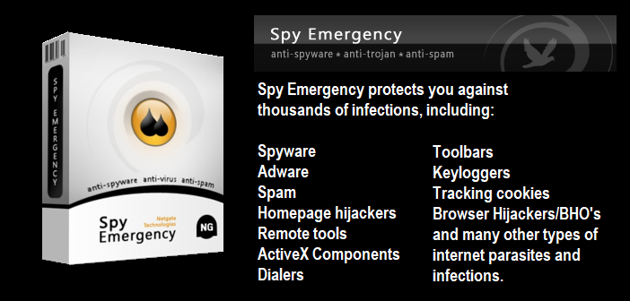 Order Netgate Spy Emergency, for anti-spyware, anti-trojan and anti-spam software that fast and secure removes spyware and other internet infections from your computer.